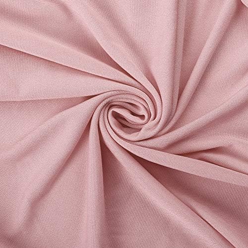 Stretch Spandex Chair Cover for Wedding Party Dining Banquet Event (Dusty Rose, 12), alternate view 6