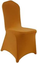 Stretch Spandex Chair Cover for Wedding Party Dining Banquet Event (Gold, 25) in Gold