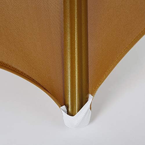 Stretch Spandex Chair Cover for Wedding Party Dining Banquet Event (Gold, 25) in Gold, alternate view 6