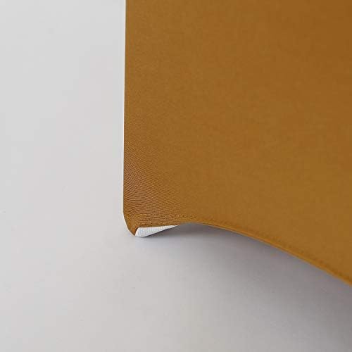 Stretch Spandex Chair Cover for Wedding Party Dining Banquet Event (Gold, 25) in Gold, alternate view 7