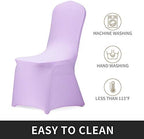 Stretch Spandex Chair Cover for Wedding Party Dining Banquet Event (Lavender, 6), alternate view 4