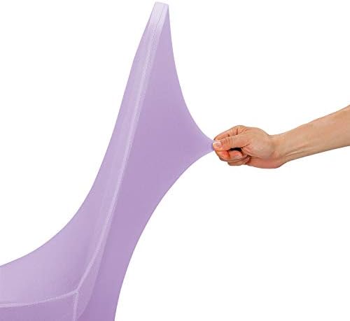 Stretch Spandex Chair Cover for Wedding Party Dining Banquet Event (Lavender, 6), alternate view 7