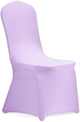 Stretch Spandex Chair Cover for Wedding Party Dining Banquet Event (Lavender, 25)