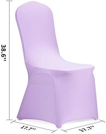 Stretch Spandex Chair Cover for Wedding Party Dining Banquet Event (Lavender, 25), alternate view 3