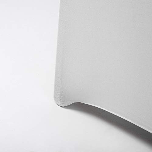 Stretch Spandex Chair Cover for Wedding Party Dining Banquet Event (Silver, 12pcs) in Silver, alternate view 5