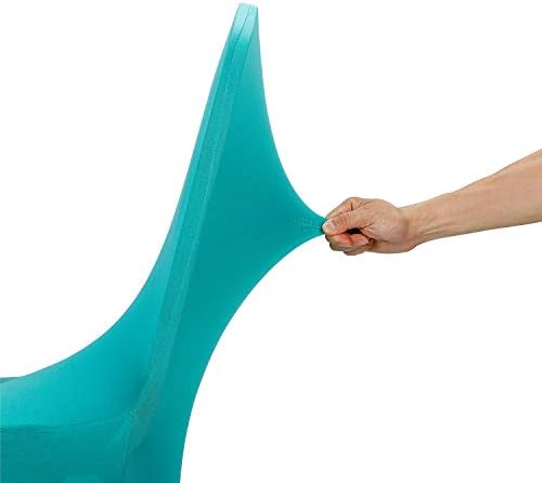Stretch Spandex Chair Cover for Wedding Party Dining Banquet Event (Turquoise, 12), alternate view 6