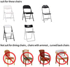 Stretch Spandex Folding Chair Cover for Wedding Party Dining Banquet Event (Black,12pcs) in Black, alternate view 4