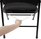 Stretch Spandex Folding Chair Cover for Wedding Party Dining Banquet Event (Black,12pcs) in Black, alternate view 6