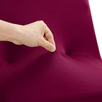 Stretch Spandex Folding Chair Cover with Open Back for Wedding Party Dining Banquet Event (Burgundy with Open, alternate view