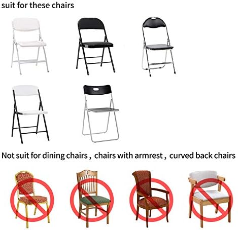 Stretch Spandex Folding Chair Cover with Open Back for Wedding Party Dining Banquet Event (Purple with Open, alternate view 7