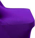 Stretch Spandex Folding Chair Cover with Open Back for Wedding Party Dining Banquet Event (Purple with Open, alternate view 7