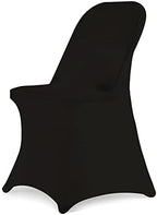 Stretch Spandex Folding Chair Covers,100PCS Upgrade Black