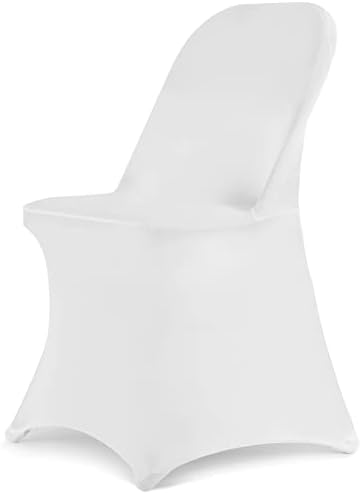 Stretch Spandex Folding Chair Covers, 100PCS Upgrade White