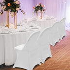 Stretch Spandex Folding Chair Covers, 100PCS Upgrade White, alternate view 2