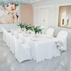 Stretch Spandex Folding Chair Covers, 100PCS Upgrade White, alternate view 4