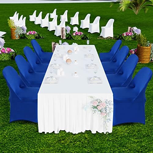 Stretch Spandex Folding Chair Covers 30PCS Royal Blue, alternate view 2