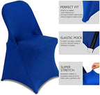 Stretch Spandex Folding Chair Covers 30PCS Royal Blue, alternate view 4
