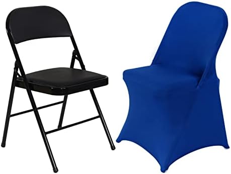 Stretch Spandex Folding Chair Covers 30PCS Royal Blue, alternate view 5