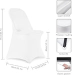 Stretch Spandex Folding Chair Covers 30PCS White Universal, alternate view 3