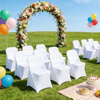 Stretch Spandex Folding Chair Covers 50PCS White, alternate view 2