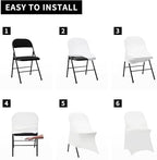 Stretch Spandex Folding Chair Covers 50PCS White, alternate view 6