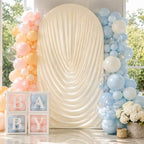 Stretchy Arch Backdrop Cover 7.2ft, Draped Arched Covers, Beige in 7.2ft in Beige, alternate view 3