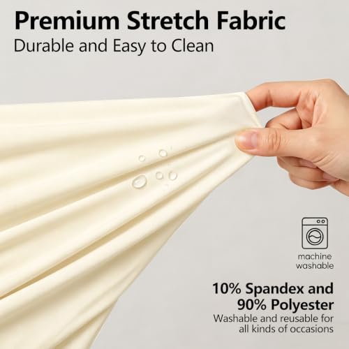 Stretchy Arch Backdrop Cover 7.2ft, Draped Arched Covers, Beige in 7.2ft in Beige, alternate view 4