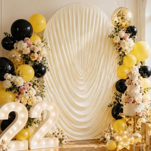 Stretchy Arch Backdrop Cover 7.2ft, Draped Arched Covers, Beige in 7.2ft in Beige, alternate view 7
