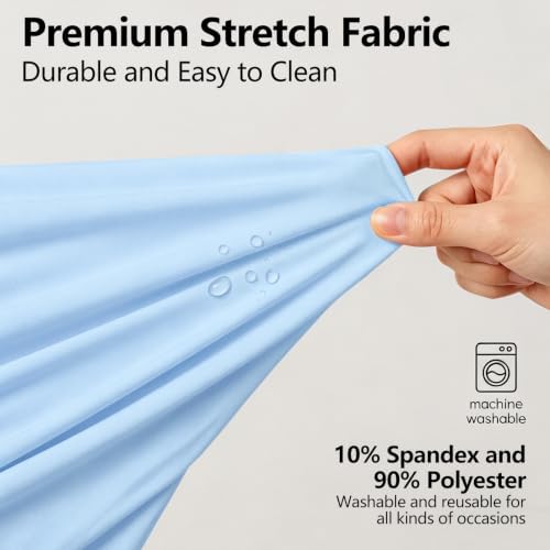 Stretchy Arch Backdrop Cover 7.2ft, Draped Arched Covers, Blue in 7.2ft in Blue, alternate view 4