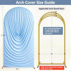 Stretchy Arch Backdrop Cover 7.2ft, Draped Arched Covers, Blue in 7.2ft in Blue, alternate view 6