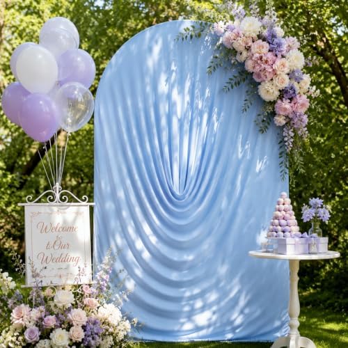 Stretchy Arch Backdrop Cover 7.2ft, Draped Arched Covers, Blue in 7.2ft in Blue, alternate view 7