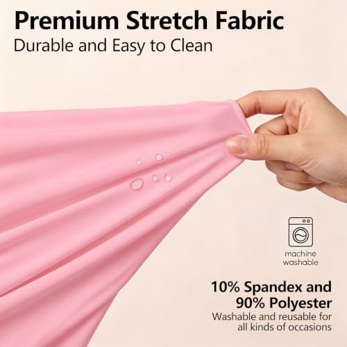 Stretchy Arch Backdrop Cover 7.2ft, Draped Arched Covers, Pink in 7.2ft in Pink, alternate view 4