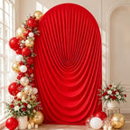 Stretchy Arch Backdrop Cover 7.2ft, Draped Arched Covers, Red in 7.2ft in Red