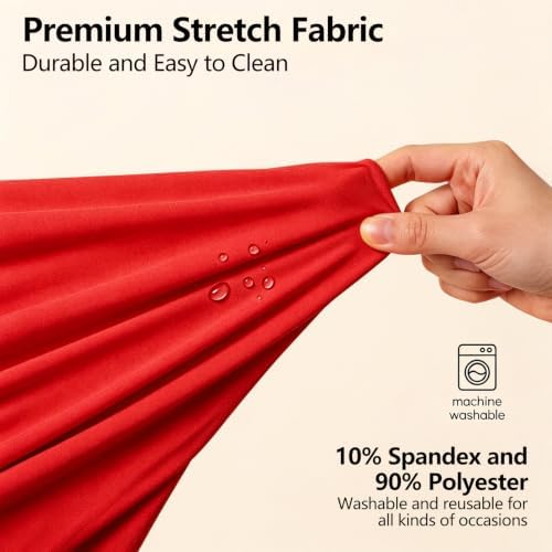 Stretchy Arch Backdrop Cover 7.2ft, Draped Arched Covers, Red in 7.2ft in Red, alternate view 4