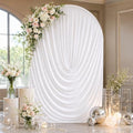 Stretchy Arch Backdrop Cover 7.2ft, Draped Arched Covers, White in 7.2ft in White