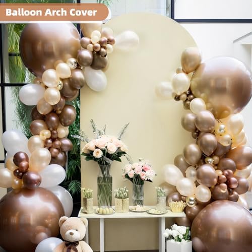 Stretchy Arch Backdrop Cover, Beige, 6ft, Wrinkle Free, Cream in 6x2.6 ft (HxW) in Beige, alternate view 3