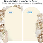 Stretchy Arch Backdrop Cover, Beige, 6ft, Wrinkle Free, Cream in 6x2.6 ft (HxW) in Beige, alternate view 5