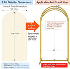Stretchy Arch Backdrop Cover, Beige, 7.2ft, 6ft, Set of 2 in Beige, alternate view 2
