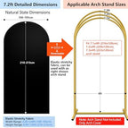 Stretchy Arch Backdrop Cover, Black, 7.2 ft in 7.2x4 ft (HxW) in Black, alternate view 2