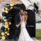 Stretchy Arch Backdrop Cover, Black, 7.2ft, 6ft, Set of 2 in Black, alternate view 5