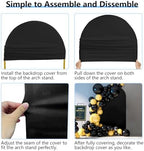 Stretchy Arch Backdrop Cover, Black, 7.2ft, 6ft, Set of 2 in Black, alternate view 7