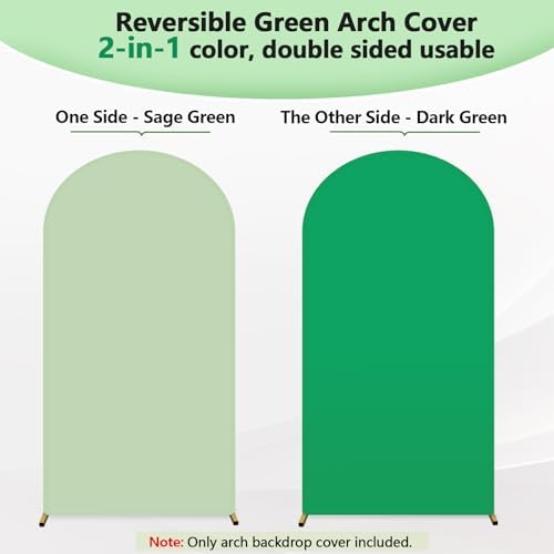 Stretchy Arch Backdrop Cover, Green and Sage Green, 7.2ft in 7.2x4 ft (HxW) in Green and Sage Green, alternate view 2