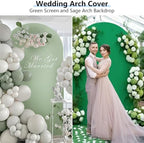 Stretchy Arch Backdrop Cover, Green and Sage Green, 7.2ft in 7.2x4 ft (HxW) in Green and Sage Green, alternate view 4