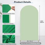 Stretchy Arch Backdrop Cover, Green and Sage Green, 7.2ft in 7.2x4 ft (HxW) in Green and Sage Green, alternate view 5