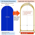 Stretchy Arch Backdrop Cover, Royal Blue, 7.2ft, Wrinkle Free in 7.2x4 ft (HxW) in Royal Blue, alternate view 2