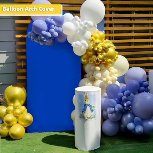 Stretchy Arch Backdrop Cover, Royal Blue, 7.2ft, Wrinkle Free in 7.2x4 ft (HxW) in Royal Blue, alternate view 7