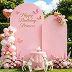 Stretchy Arch Backdrop Cover Set, Pink, 7.2ft and 6ft in Pink