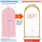 Stretchy Arch Backdrop Cover Set, Pink, 7.2ft and 6ft in Pink, alternate view 3