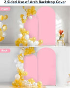 Stretchy Arch Backdrop Cover Set, Pink, 7.2ft and 6ft in Pink, alternate view 5