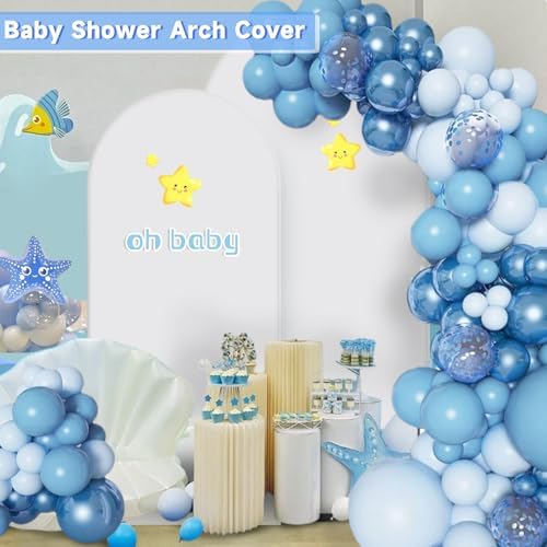 Stretchy Arch Backdrop Cover Set, White, 7.2ft, 6ft, Set of 2 in White, alternate view 6